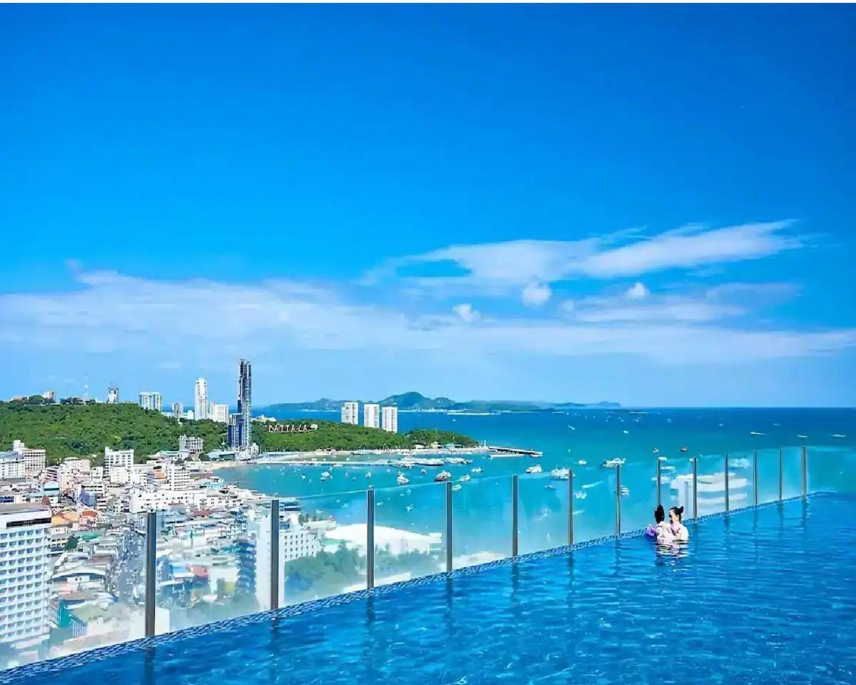 Central Pattaya - Sea View Large Balcony Condo With Infinity Pool Екстериор снимка